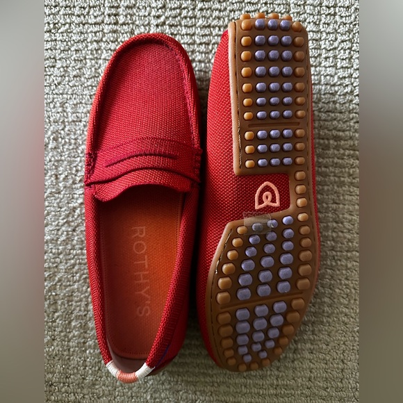 Rothy’s NWT Loafer, Wmn size 8, Clementine, Nvr Worn, Lightweight, Flex, Ltd Ed - Picture 2 of 3